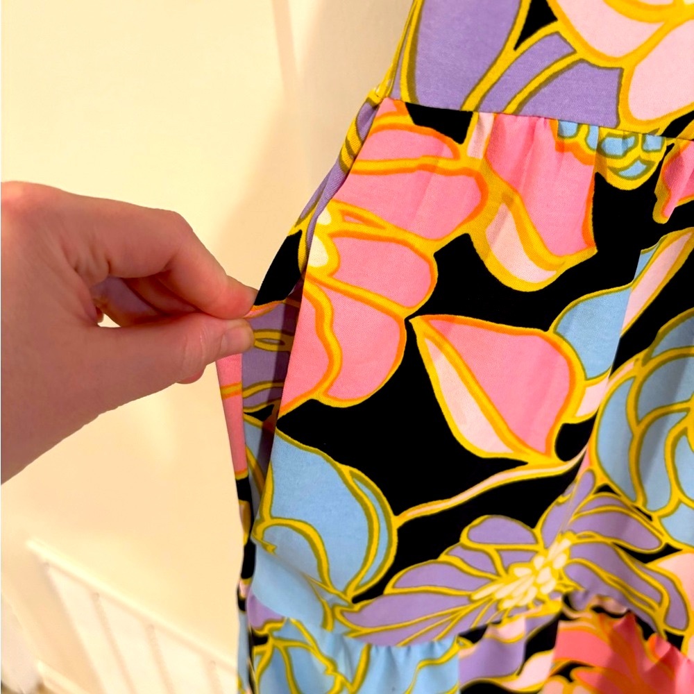 Who What Wear Colorful Floral Three Quarter Sleeve Dress - Picture 7 of 9